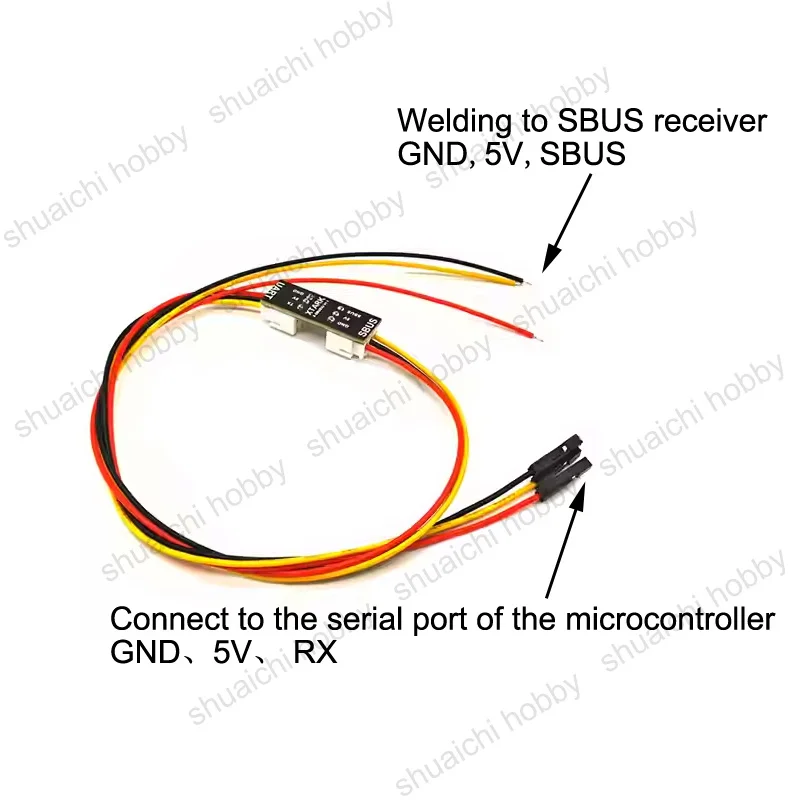 1Set Modello RC Aereo Telecomando Segnale SBUS a Porta Seriale UART Modulo di Conversione Segnale TTL Scheda Adattatore w Linee Dupont