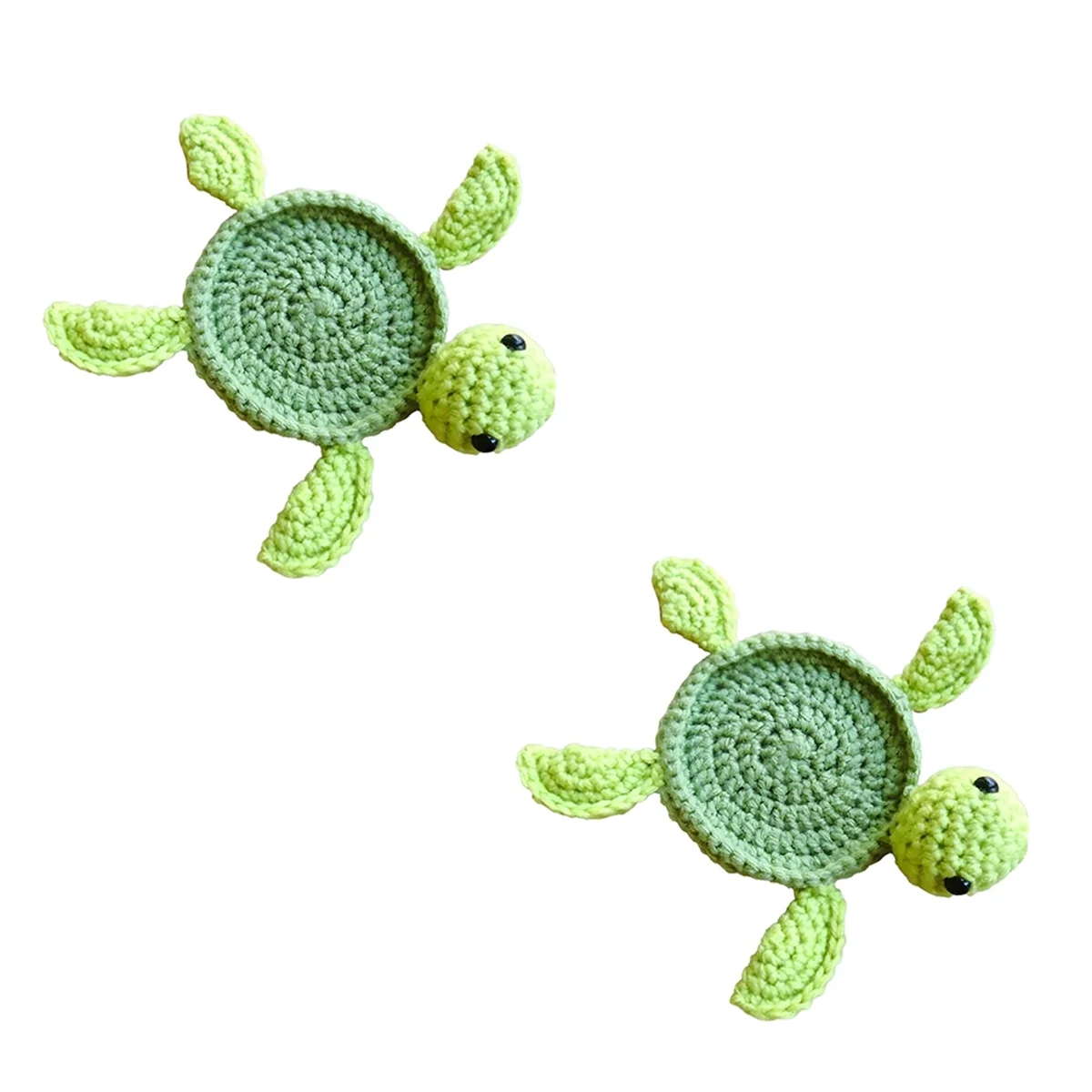 

Crochet Tortoise Coasters for Drinks, Funny Handmade Crochet Coasters, Cute Drink Coaster Set for Coffee, Tabletop Decor