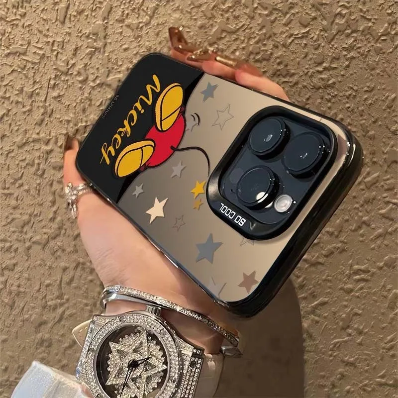 حافظة هاتف ديزني لهاتف آيفون XS MAX XR X 11 12 13mini 14 15plus 16Pro MAX ميكي ماوس Kawaii غطاء حماية ناعم حالات الهاتف #4