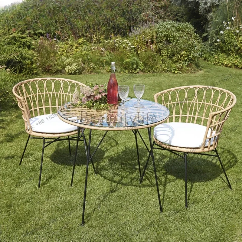 Metal Balcony Garden Furniture Sets Waterproof Nordic Moving Italian Garden Furniture Sets Designer Retro Mueble Decorations