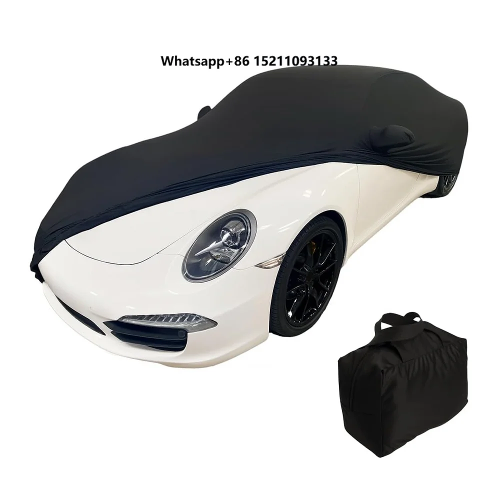 High-end Stretch Fabric Car Cover Custom Durable Protection Scratch Resistant Dustproof  Car Covers