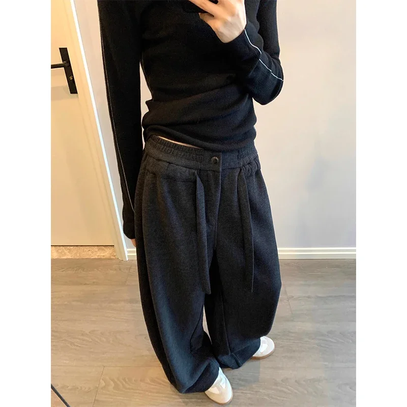 

Streetwear Thicken Sweatpants Women Oversized Baggy Joggers Korean High Waist Wide Leg Pants Fall Winter Fashion Casual Trousers