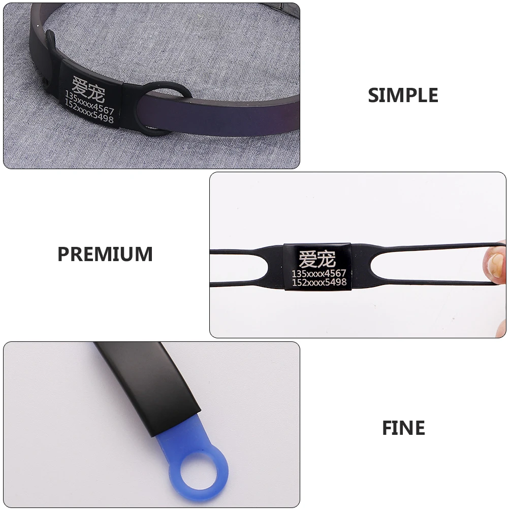 

4Pcs Durable Pet Identity Tag Stainless Steel Cat Dog Id Engraving Simple Design Anti-Lost Accessory Pet Dog Tag