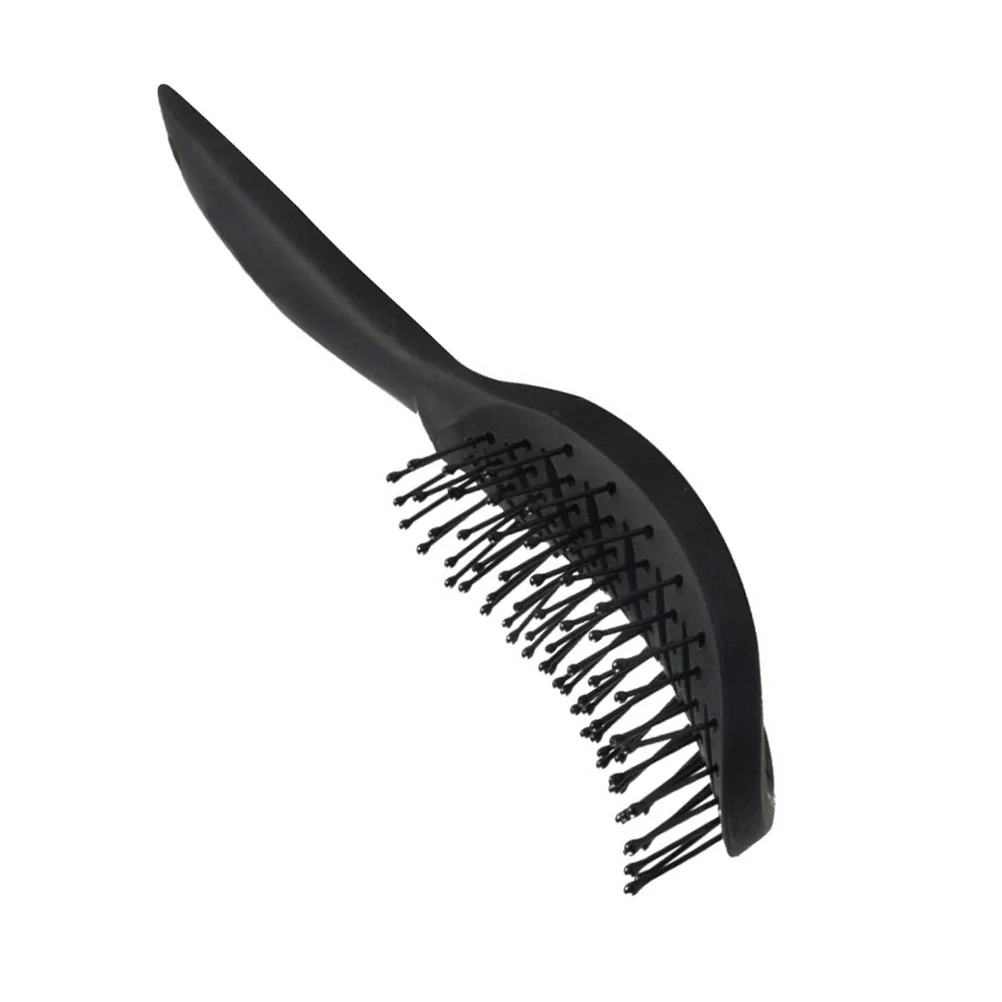 

1Pcs Creative Curved Shaped Massage Comb Plastic Hairdressing Styling Portable Lightweight for Women Ladies Black