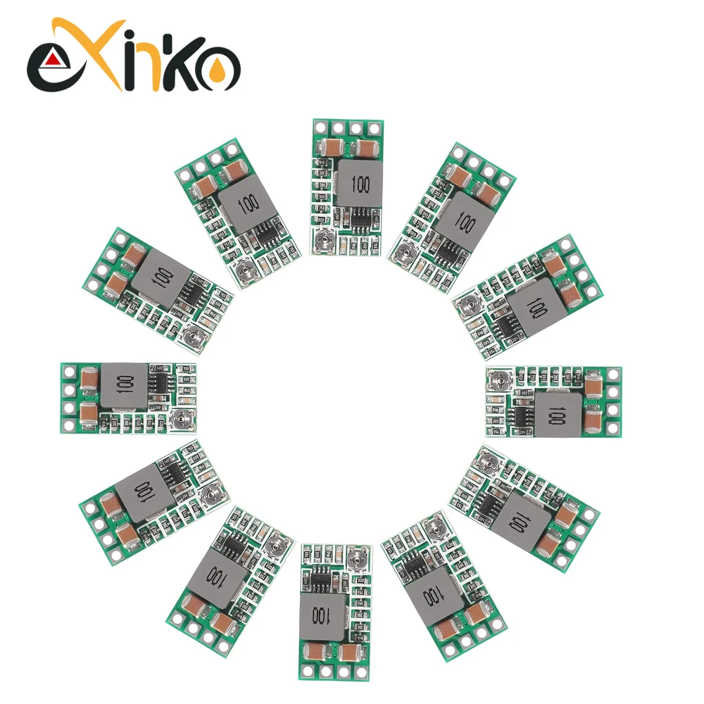 5/10pcs Mini Step Down Power Supply Module Buck Converter  DC-DC 12-24V To 5V 3A Adjustable Efficiency 97.5%