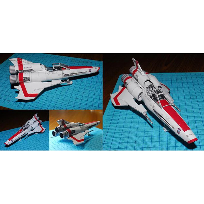 Battlestar Viper 2 Viper Mk2 3D กระดาษแบบจำลองแฮนด์เมดของเล่นยานอวกาศ