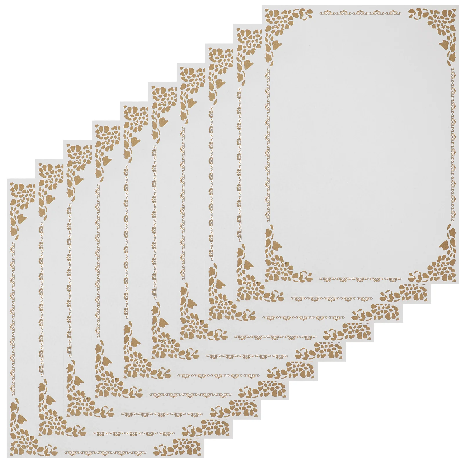 

10Pcs Writable Certificate Paper Blank Diploma Paper Award Certificate Inner Sheets Suitable for Office School