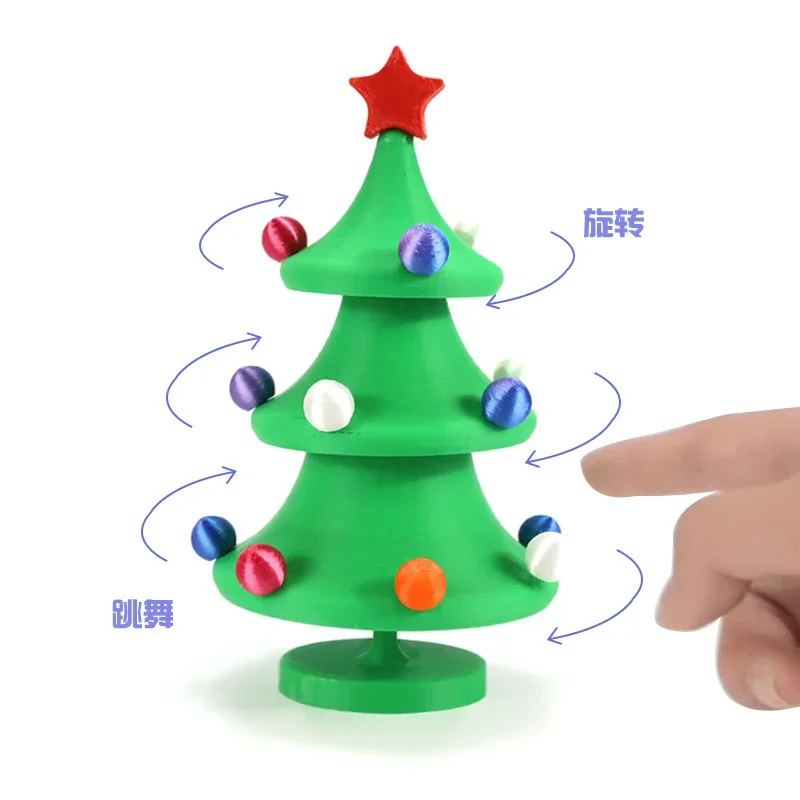 1/3PCS Christmas Tree Desktop Ornament  Dancing Desktop Decompression Toy Interior Room Decoration Christmas Children Gifts