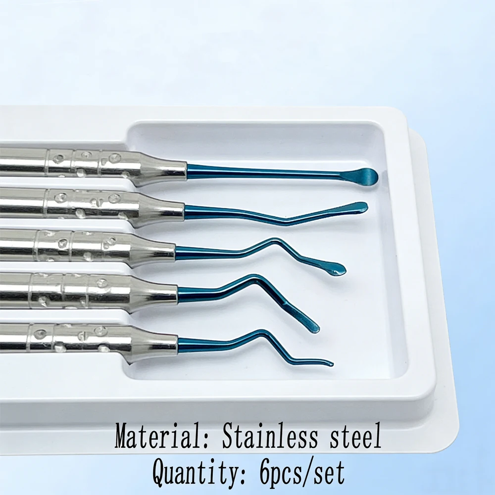 

Набор из 5 титановых хирургических инструментов для дентальных имплантатов: для прокола костного туннеля и операций в полости рта, инструменты для стоматологов