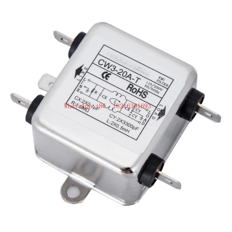 Anti Interference Power Filter CW3-T 6A Single-phase 220V Plug-in CW1B-T (05)