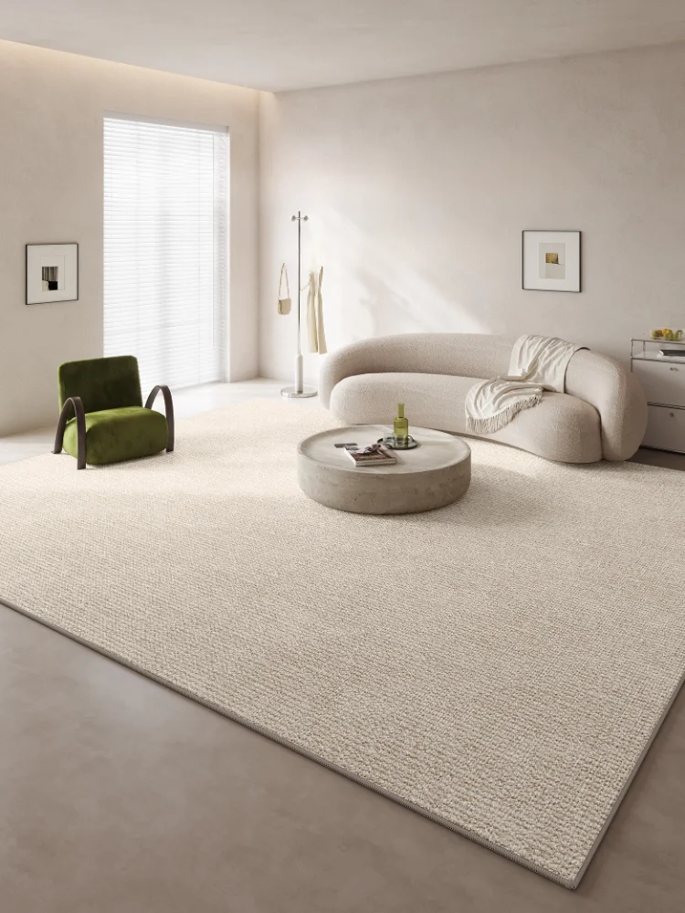 Nordic Style Carpet Minimalist Cream Rug Luxurious Large Size Living Room Decoration Carpets Comfortable Non-Slip Bedroom Rugs