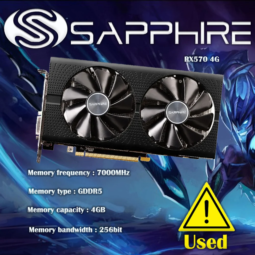 

Sapphire RX570 4G graphics cards 7000MHz GDDR5 256bits HDMI+DVI+DP*3 PCI-X16 express3