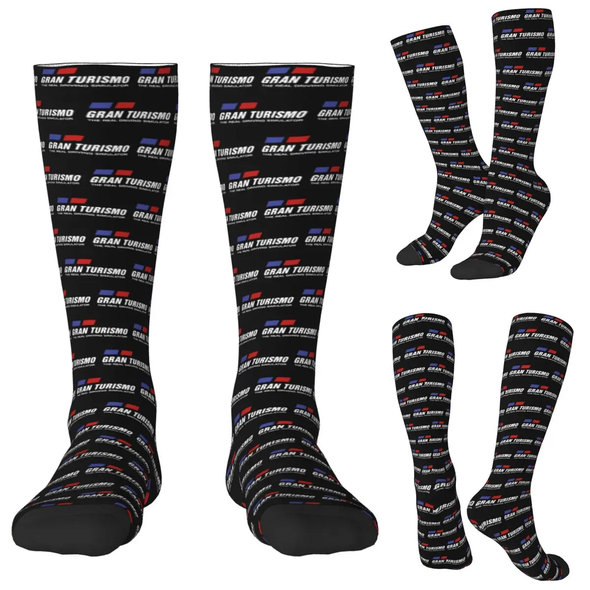 

Gran Turismo Socks Harajuku Stockings All Season Long Socks Accessories for Unisex Christmas Gifts