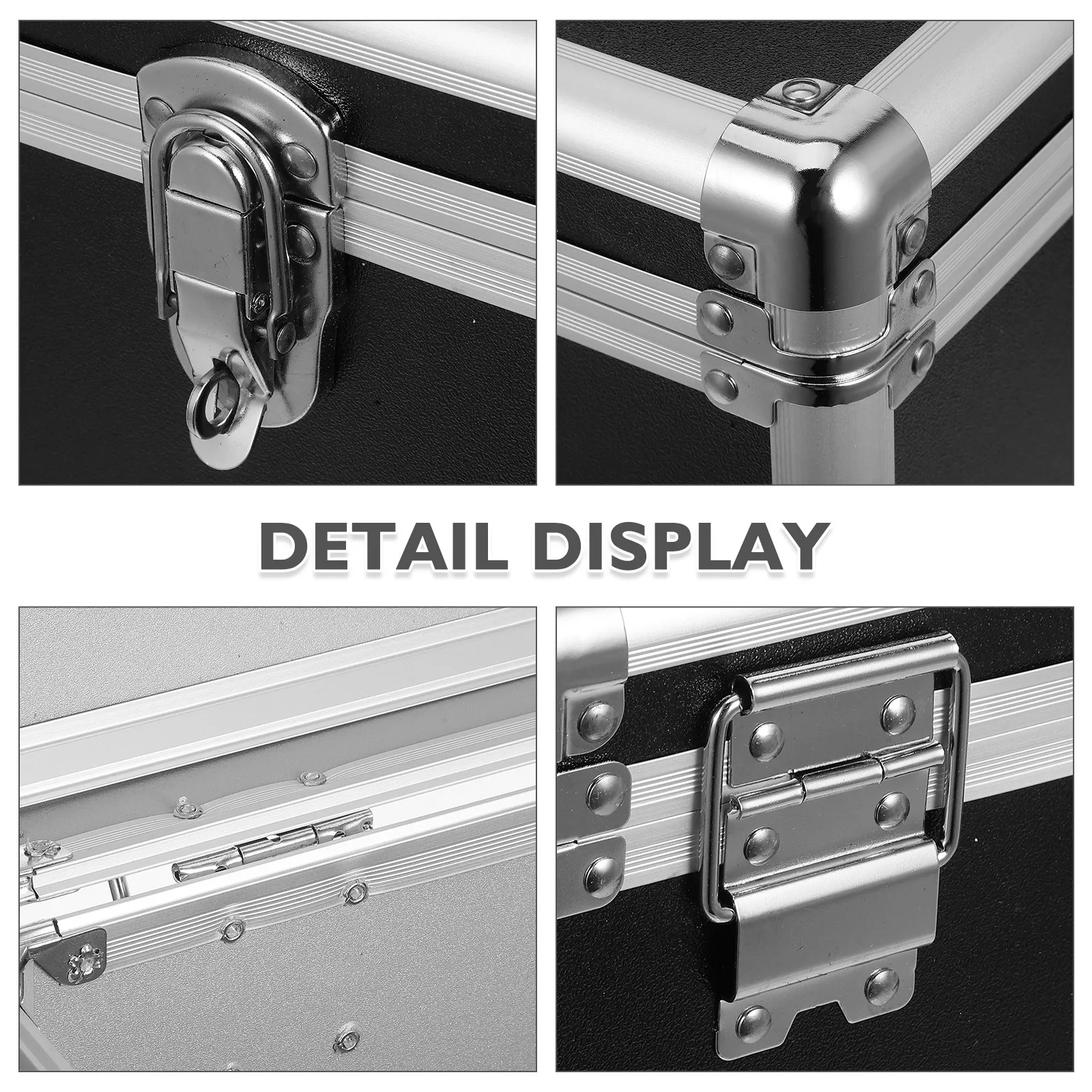 Aluminum Alloy Portable Tool Box Handheld Metal Briefcase Instrument Equipment Suitcase Tool Storage Box Hard Organizer Toolbox