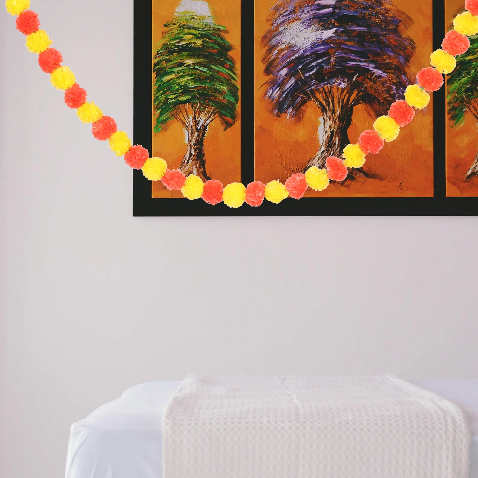 القطيفة جارلاند طويل فو زهرة ديكور ل ديوالي حفل زفاف ديكور المنزل الزهور الاصطناعية الباب معلقة مدخل #6