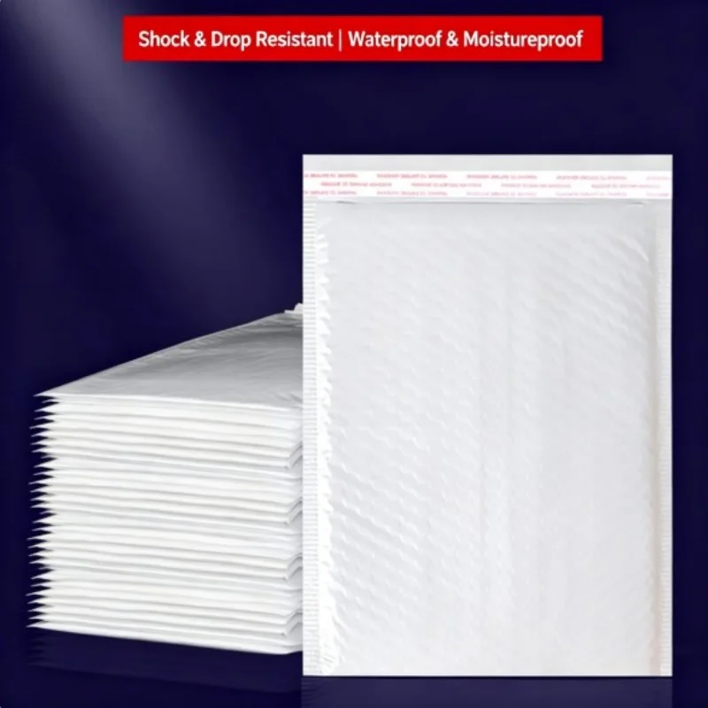 100pcs White Multifunctional Bubble Mail Bag Self Adhesive Sealed Express Packaging For Envelopes Jewelry Packaging Bag
