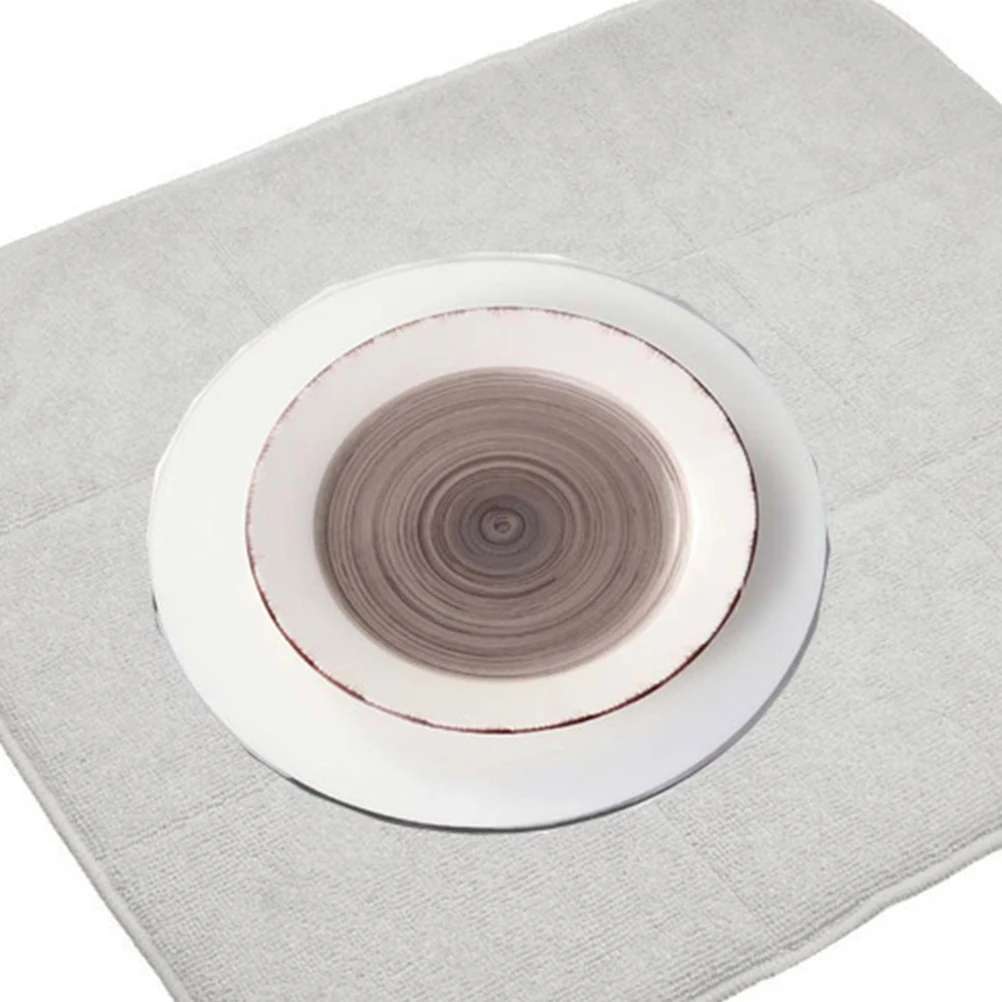 

Non slip Tray Drying Non Slip Drain Tray Mat Tableware Beige Kitchen Accessories Fiber Absorbent Pad Foldable