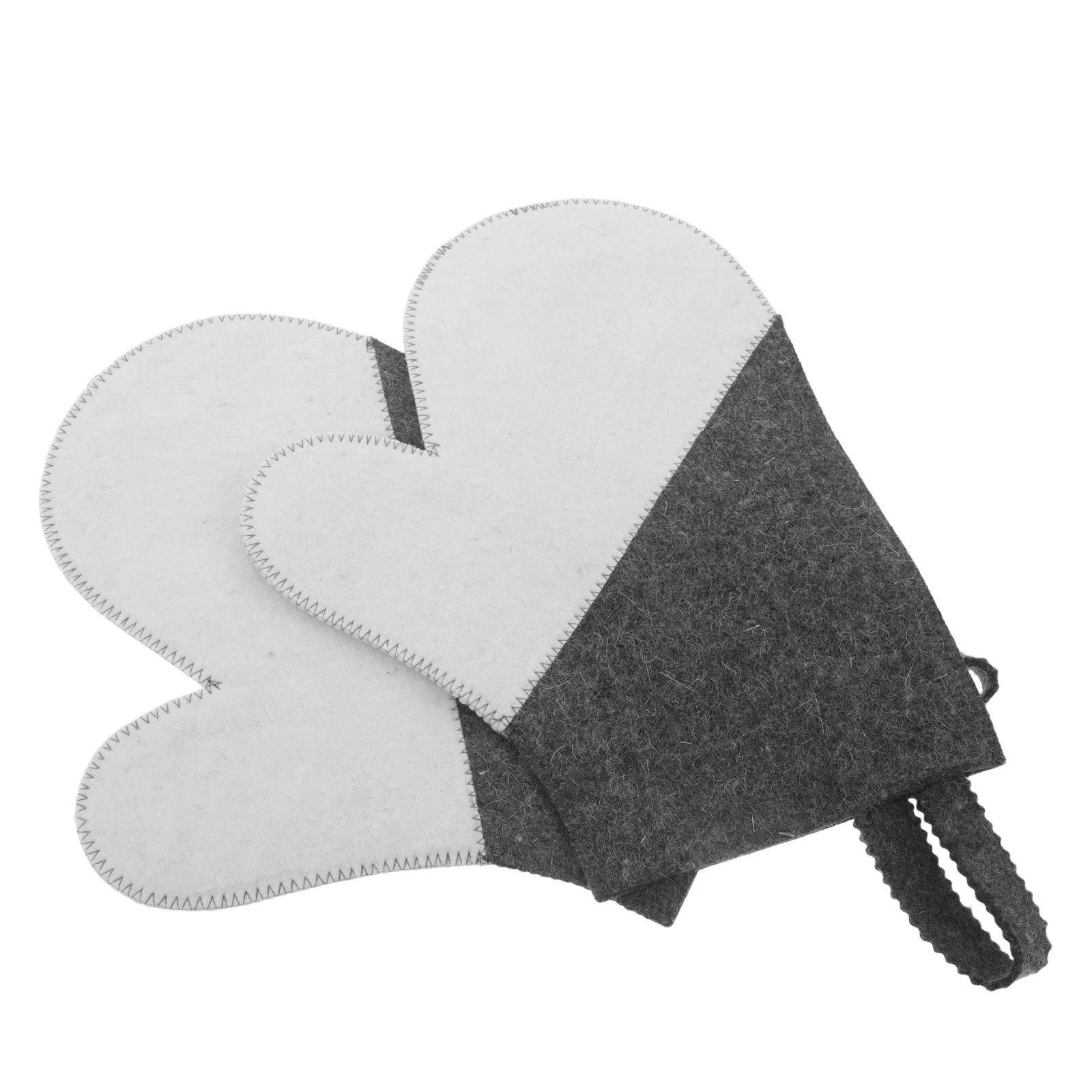 2 قطعة قفازات ساونا الصوف قسط ورأى معزول حماية الحرارة تنفس الراحة لغرفة البخار سبا استخدام قفازات ساونا للنساء