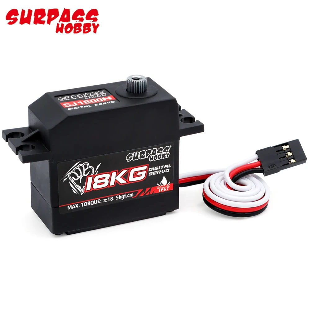 Surpass Hobby SJ1800H 6-8.4V 18.5kg Waterproof Digital Servo Cored Motor 25T For RC Airplane/ Car/ Boat/ Fixed-wing