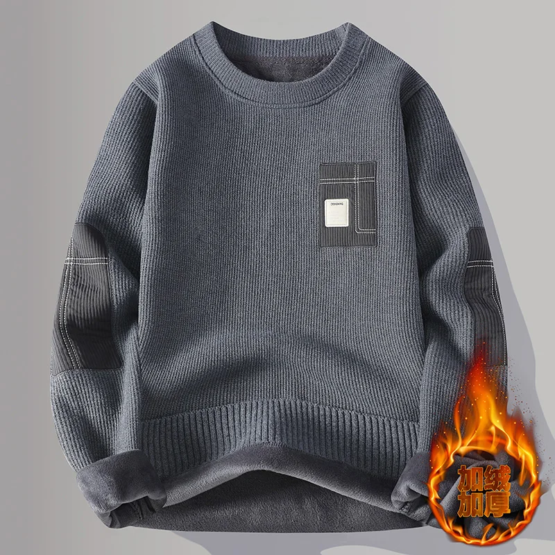 Gray (round neck) (plus velvet)