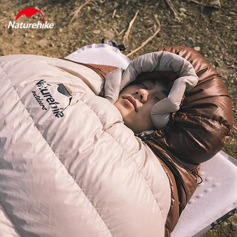 Imagem -04 - Naturehike-pato Bolsa de Dormir 20d Nylon Ultraleve Portátil Quente ao ar Livre Snowbird Mamãe Acampamento Inverno Grosso 650fp