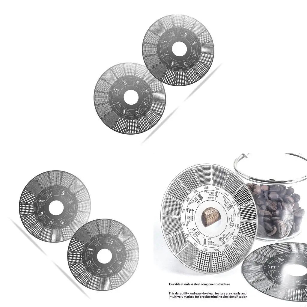 F92F Stainless Steel Coffee Grinds Size Tool Suitable for Durability and Efficiency