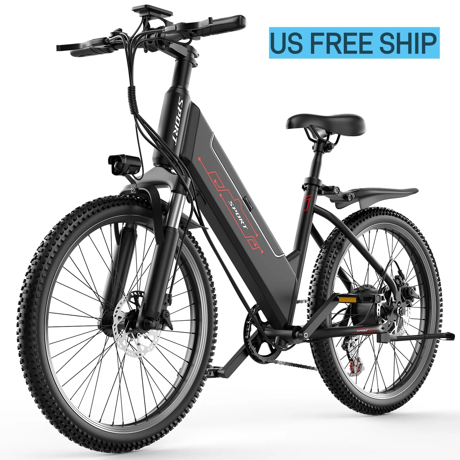 

ASKGO 1500W Electric Bike for Adults, 26'' Tires Mountain E Bikes with 499WH Built-in Battery, 25Mph 55Miles Range