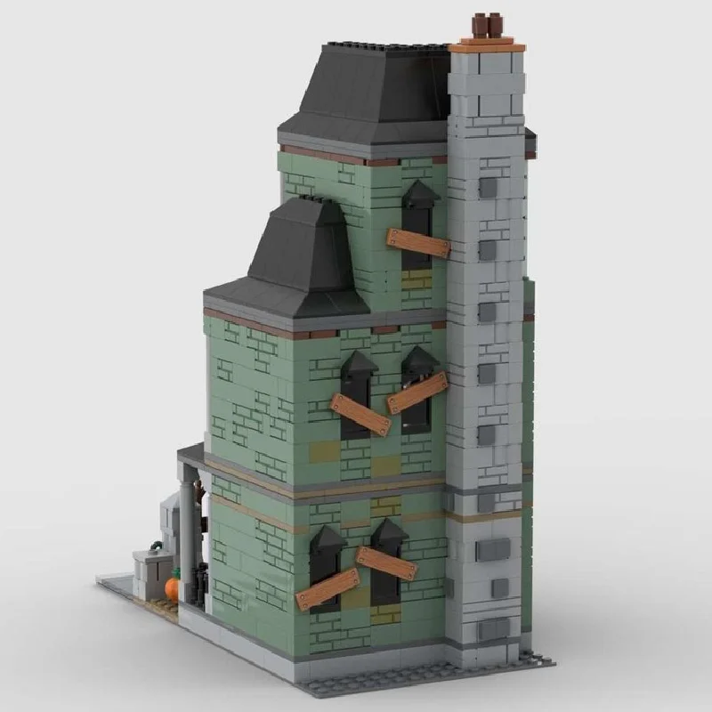 1015 PCS Stad Haunted Mansion Modulaire Bouwsteen Creatieve Architectuur Model Display Speelgoed Voor Kind DIY Montage Verjaardagscadeau