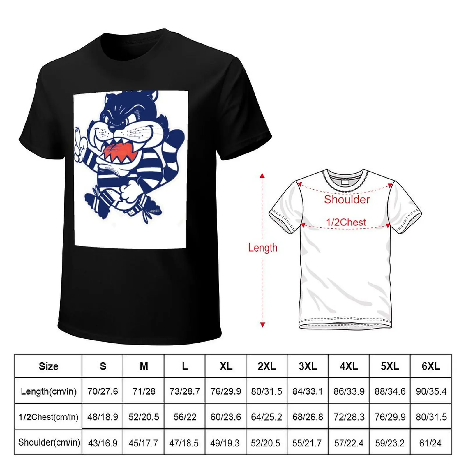 Geelong Cats by Jay Eff T-Shirt Short sleeve tee boys animal print plain graphic t shirts mens t shirts pack