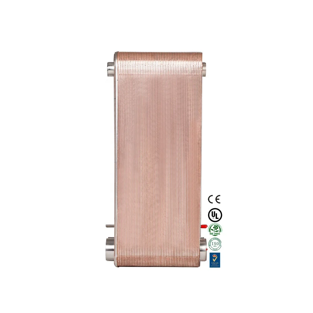 OEM Water to Water air to Water PHE Durable 99.9% C Brazed Plate Heat Exchanger for Boiler Application