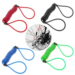 1piece Dual Loop Security Spring Brake Disc Lock Reminder Cable for Motorcycle / Scooter / Bike, Anti-Theft Safety Lock Cable