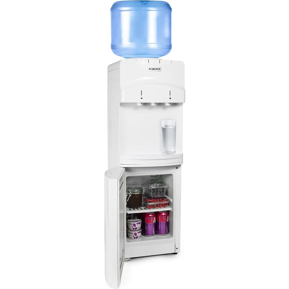 Top Loading Hot and Cold-Water Dispenser - Water Cooler for 5 Gallon Bottles and 3 Gallon Bottles, Includes Child Safety Lock