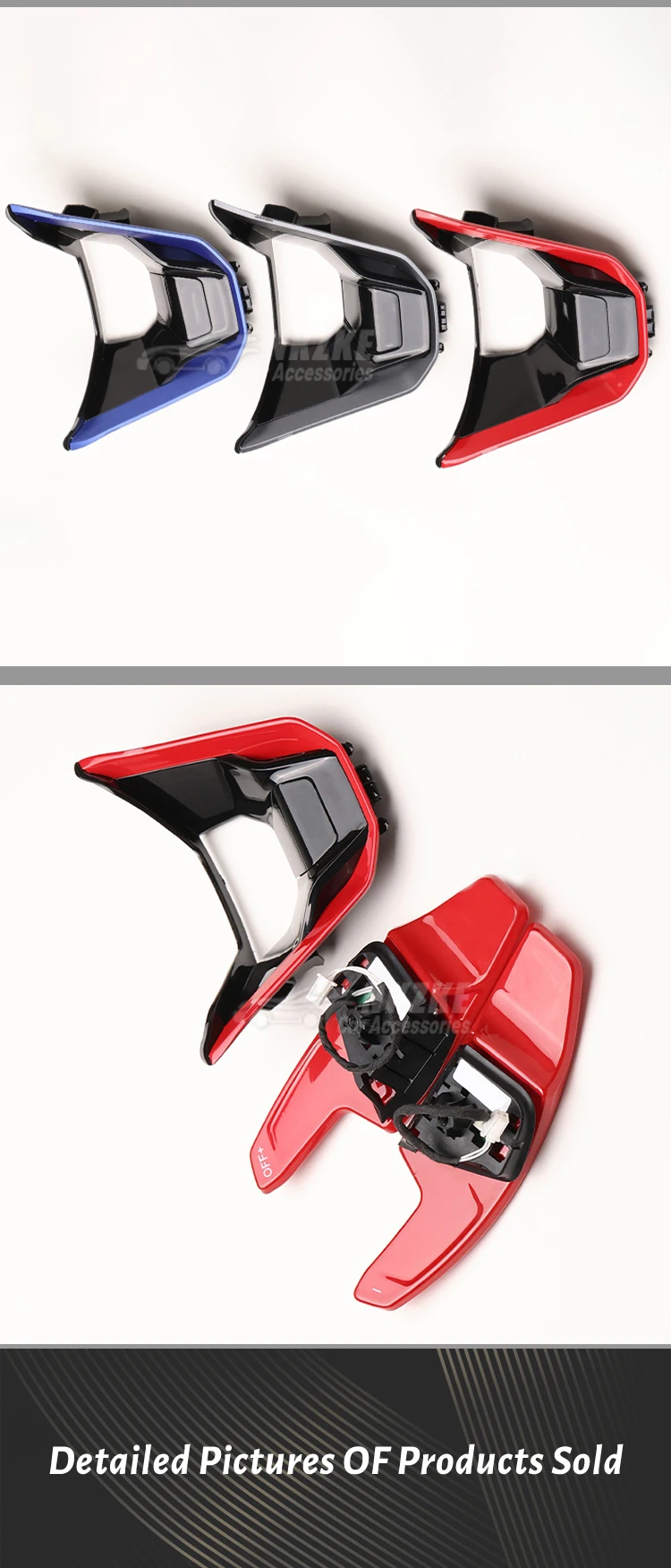 Lenkradrahmen für Volkswagen Golf 8 GTI MK8, neues R-Logo, ausgestattet mit Schaltwippen, Autozubehör – Detail 2