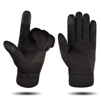 1Pair Durable Black Winter Men Gloves Windproof Waterproof Sports Gloves Running Gloves Cycling