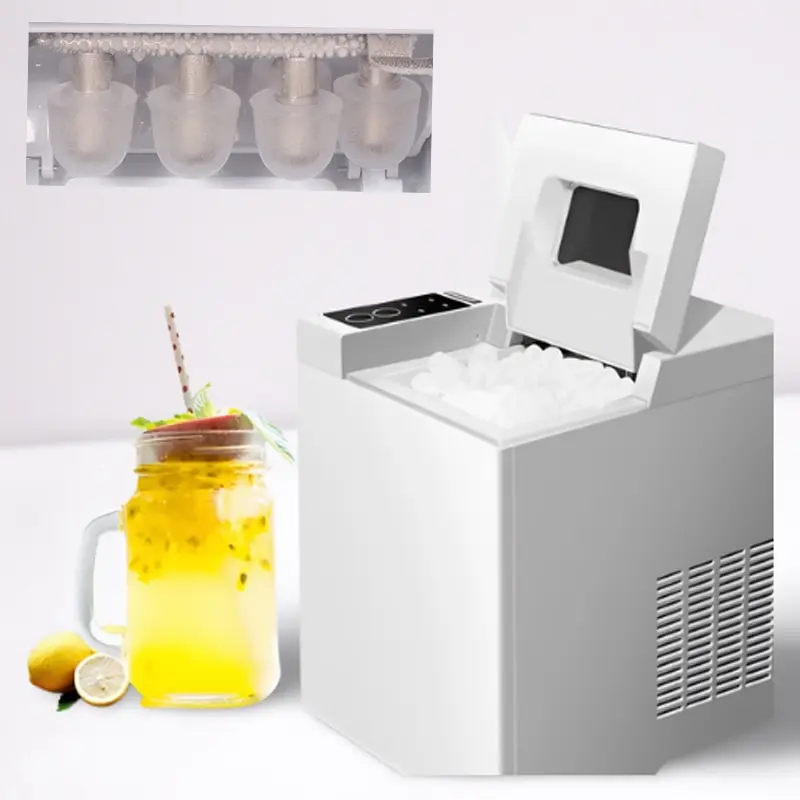 Quick Ice Machine Portable Countertop Bullet Ice Maker Portable Ice Maker 26 Lbs in 24 Hours Self-Cleaning Ice Makers Machine