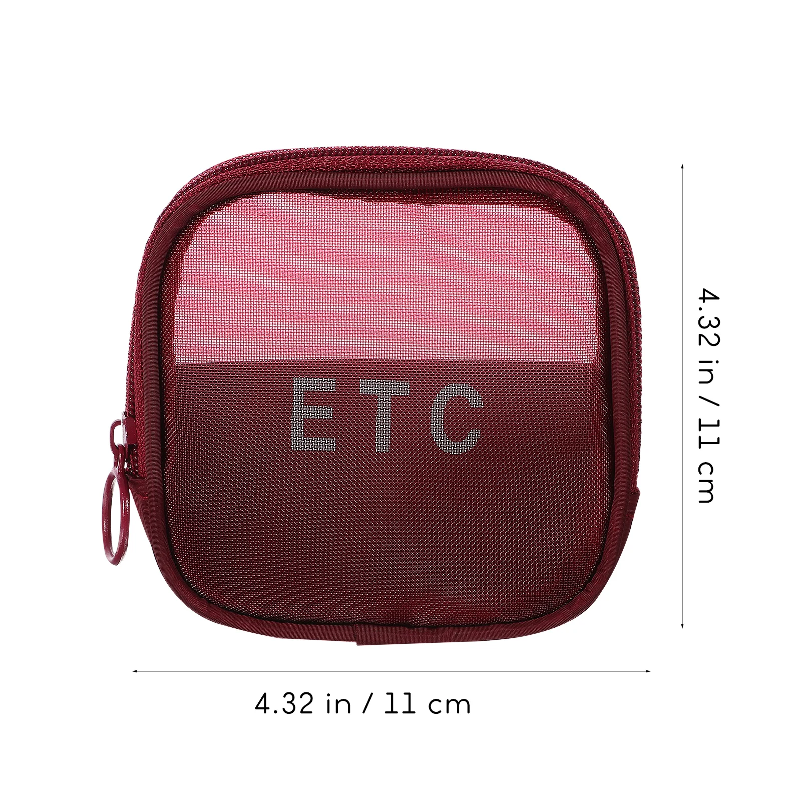 

5 pcs Bags Mesh Travel Toiletry Small Red ganizers Zipper Storage Lightweight Makeup Brush Holder