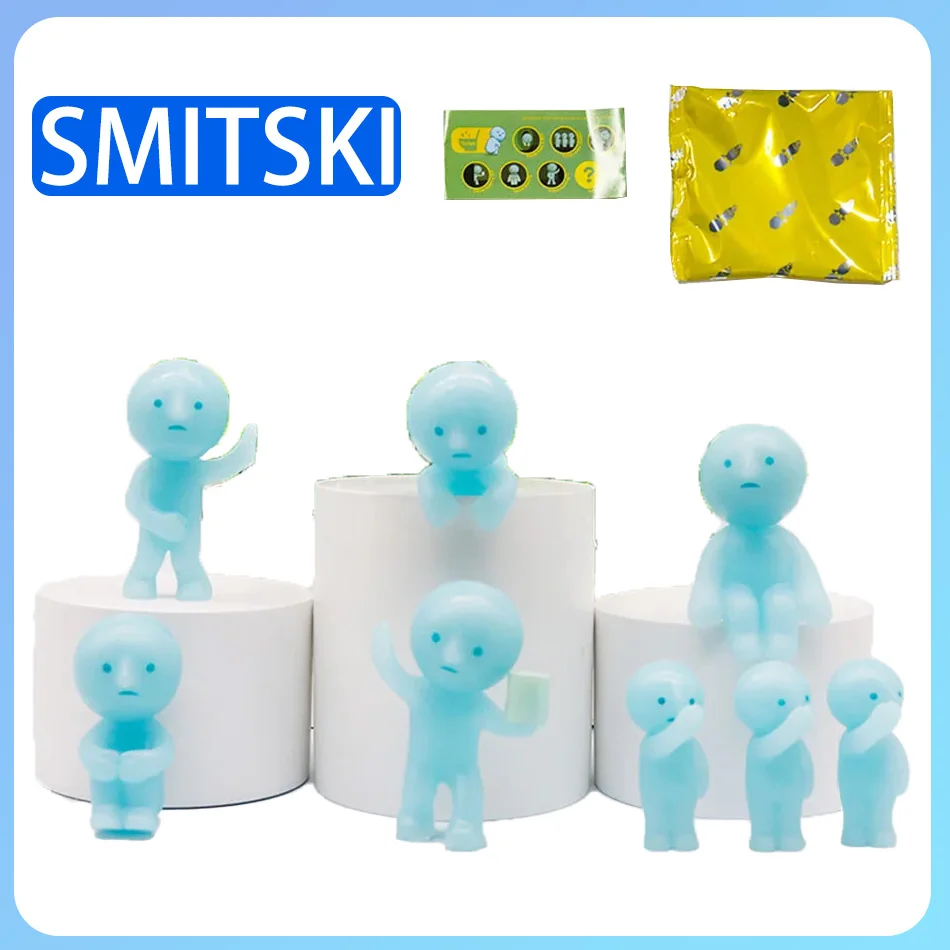 

Слепая загадочная коробка SMISKI, множественная серия, серебристая зеленая кукла, фигурки, украшение, настольная модель, игрушка для подарка-сюрприза