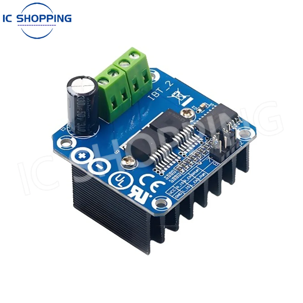 1PCS High-power Smart Car Motor Driver Module BTS7960 43A Current-limited Control Semiconductor Cooling Driver