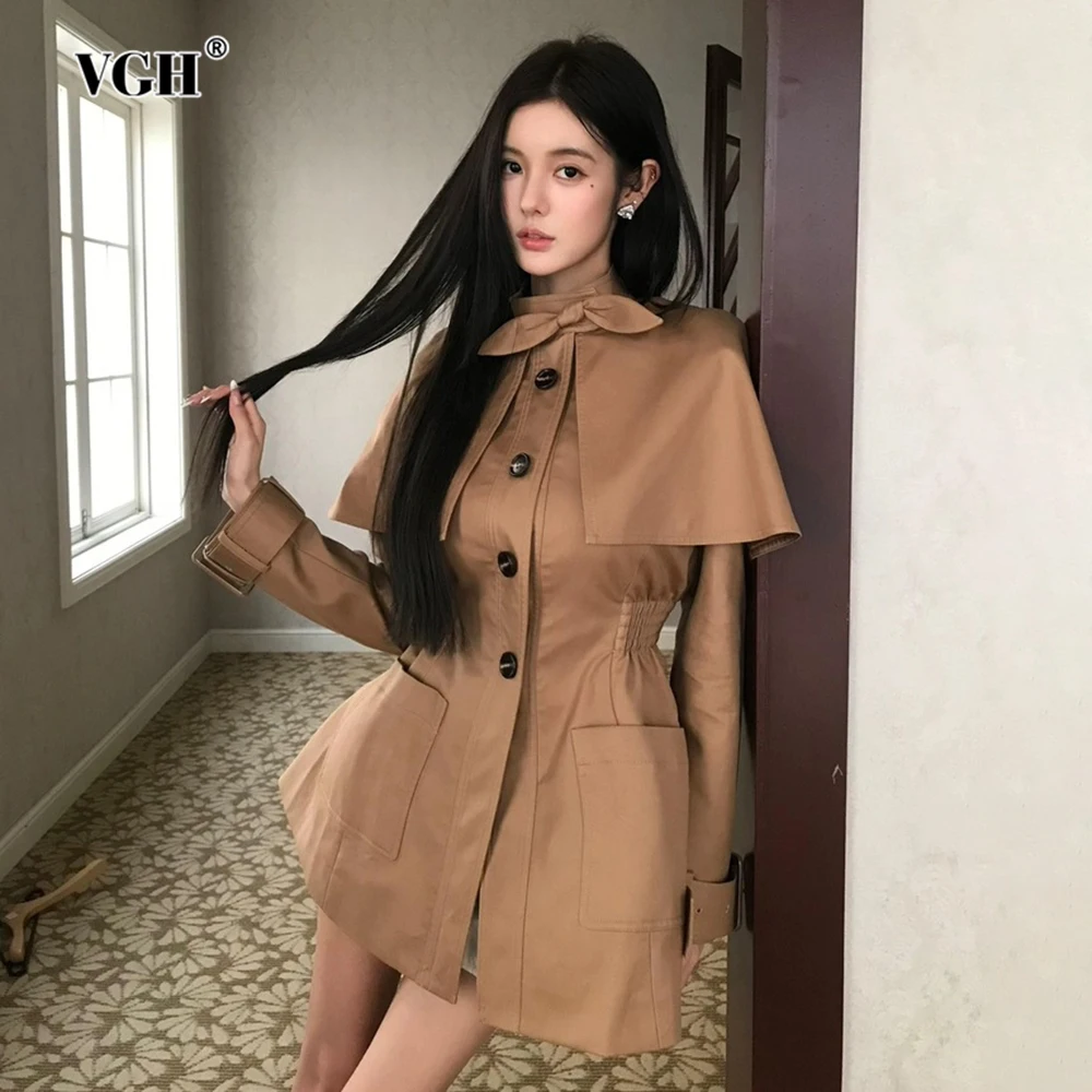 

VGH утягивающие темпераментные однотонные куртки с шалью для женщин, повседневная куртка с круглым вырезом и длинными рукавами на пуговицах, женская модная новинка