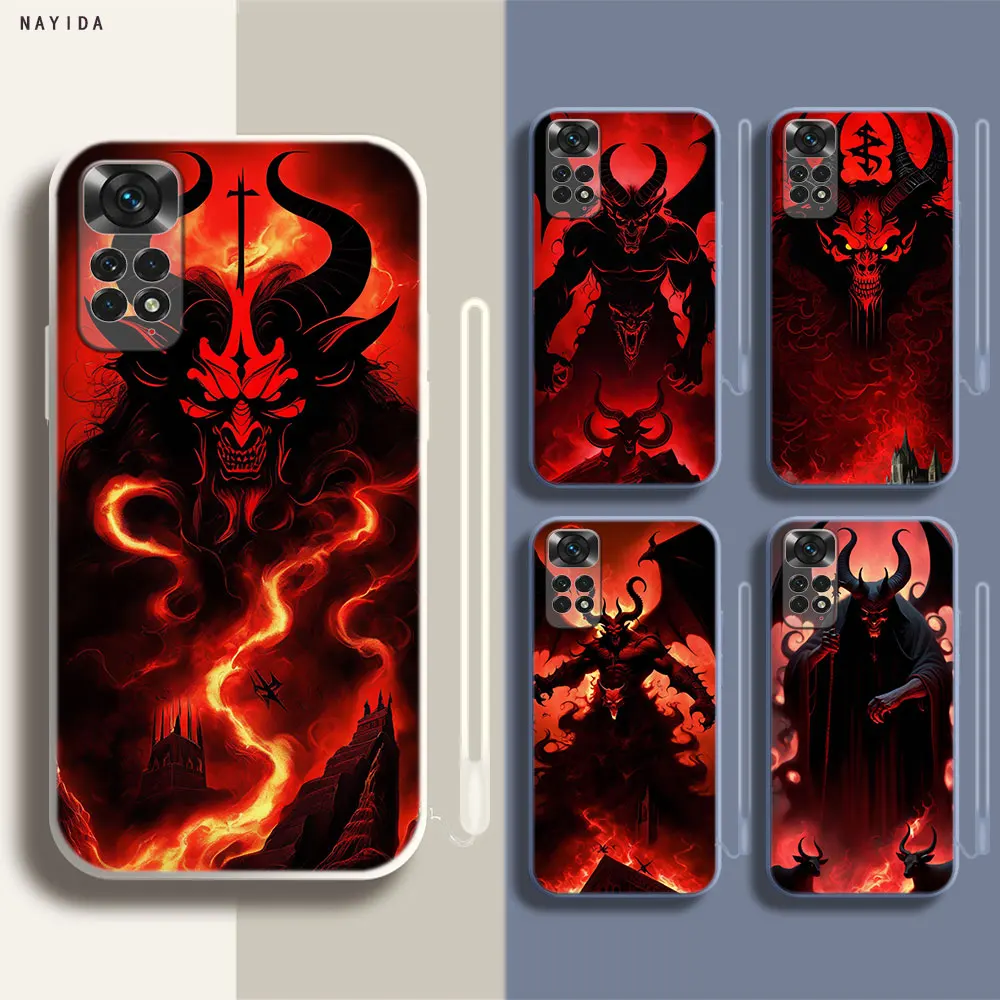 Phone Case For Xiaomi Redmi Note 12 11 12S Pro Plus 12c 11a 4G 5G Soft Silicone Original Cover 666 Demonic Satanic