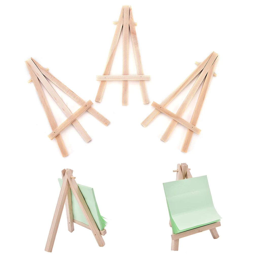 1pc Wooden Easel Mini Artist Wood Wedding Table Card Stand Display Holder For Party Decoration 12.5*7cm