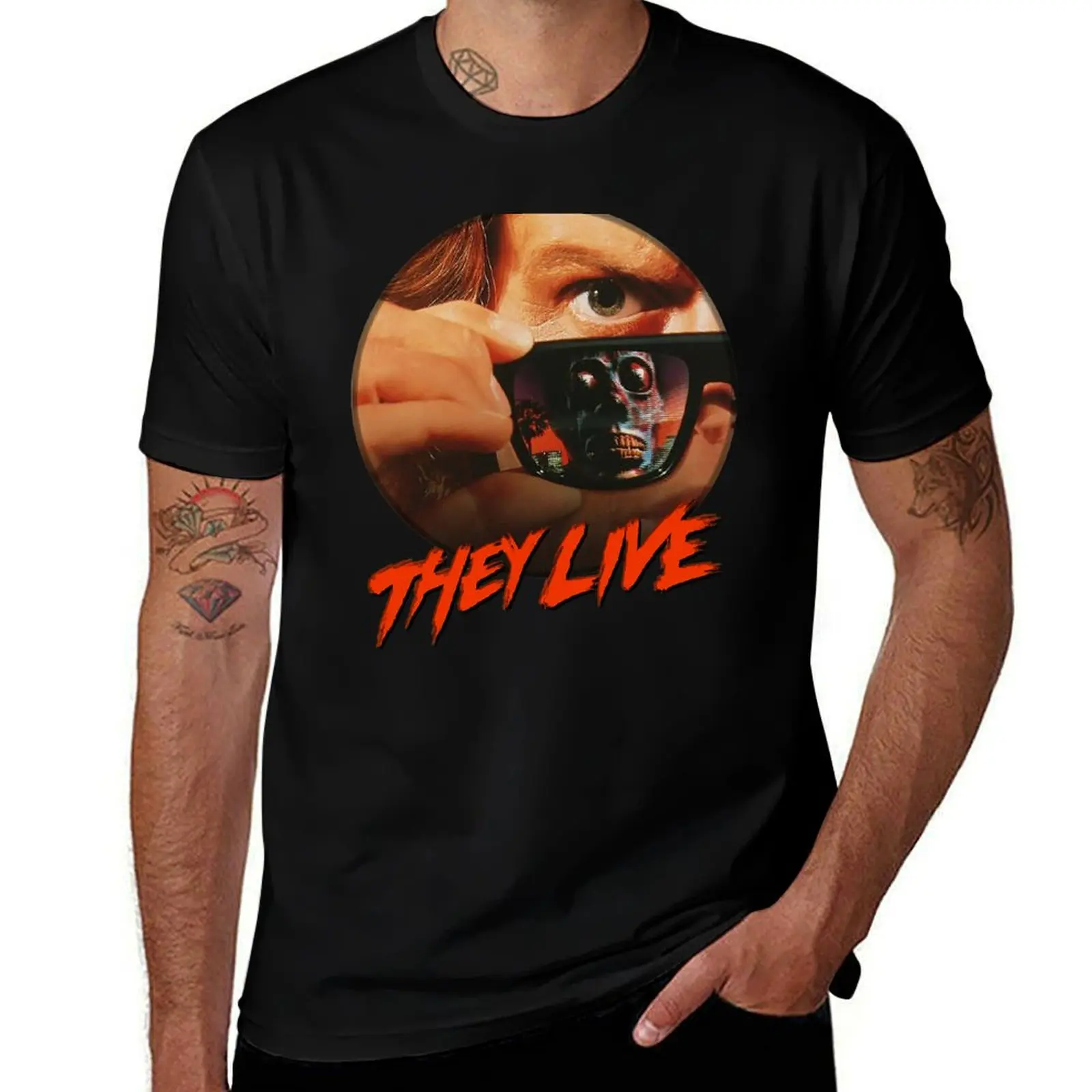 They Live T-Shirt quick-drying oversized blue lock gifts for boyfriend Men's t-shirts