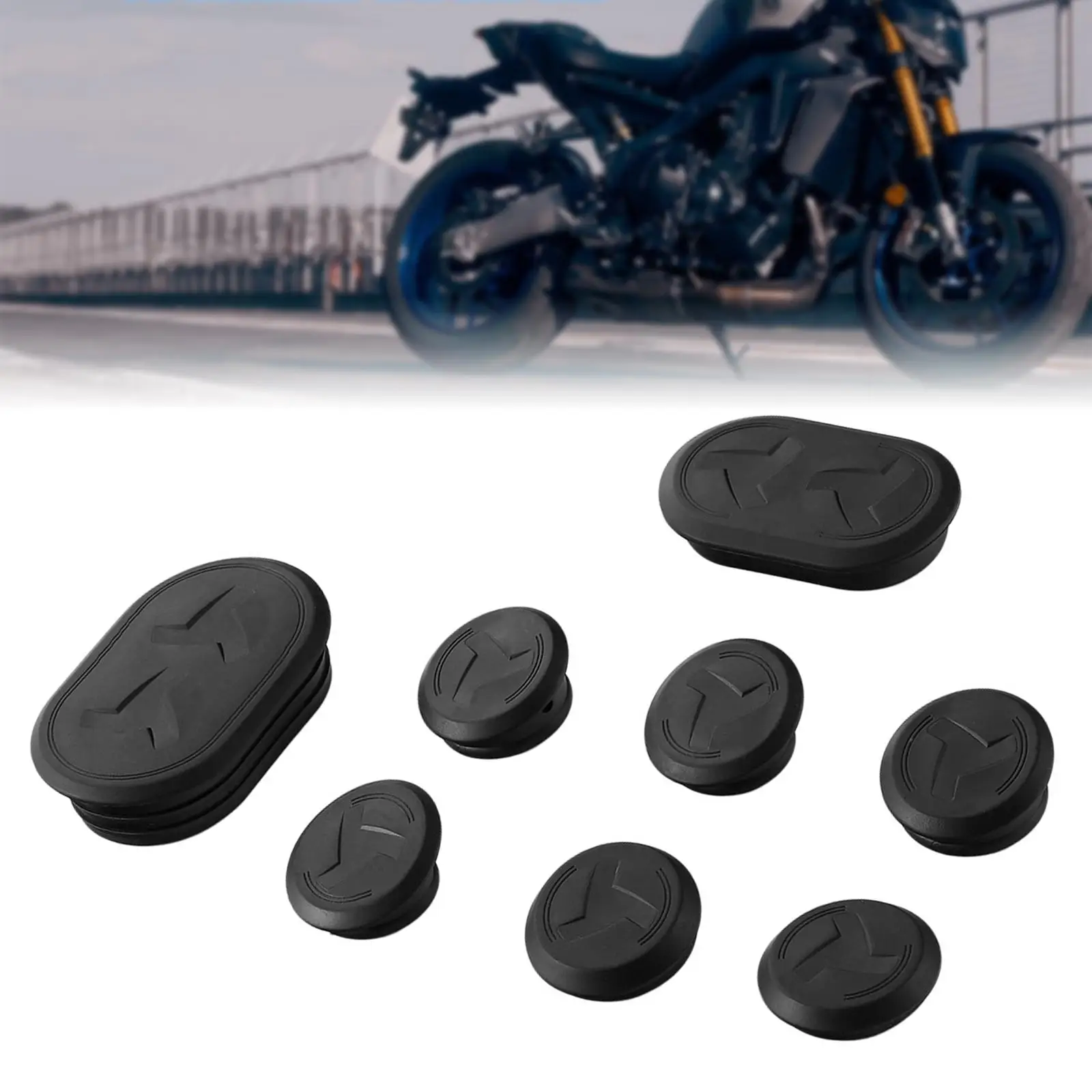 

Complete Motorcycle Frame Hole Cover Kit Plastic Durable Repair Parts for Yamaha MT-09 MT-09 SP