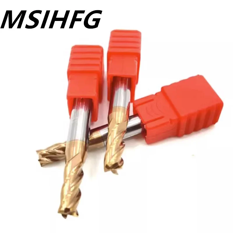 HRC55 4 Flute Decimal Point Endmill Tungsten Carbide End Mill CNC Tools Fresa  Metal Steel Frez Router Bit Milling Cutter