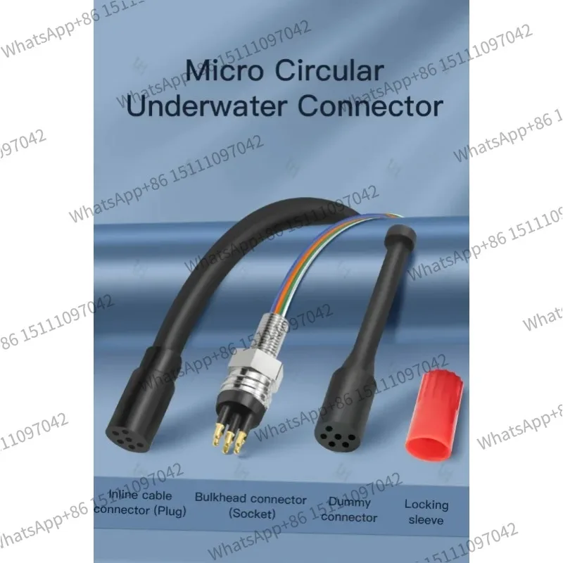 Pluggable Wet Cable Subsea Robot Connector 6 Pin MCBH6M Waterproof Underwater Power Connectors Bulkhead Dummy Plug Socket