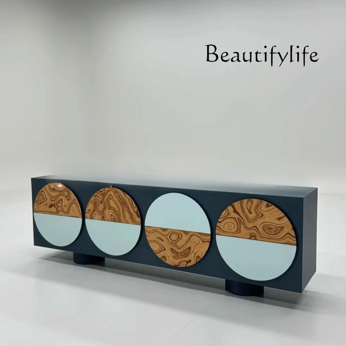 

YY Medieval Solid Wood Dining Side Cabinet, Living Room Home Creative Retro Style Tea Cabinet, Simple Modern Entrance Cabinet