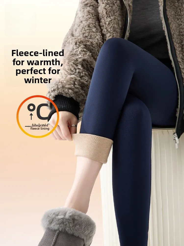 

High-Waist Thiened Fce Yoga Pants Women's Winter Warm Butt-Lifting Leggings Slim Fit Comfortable Belly Control Bot