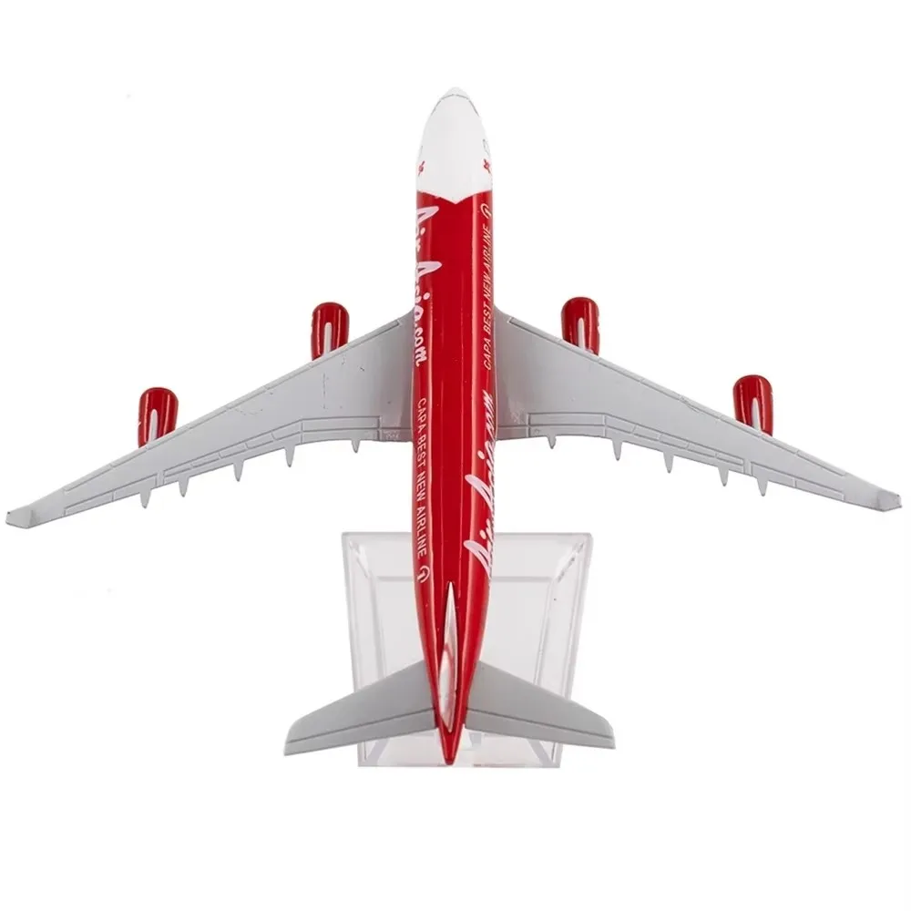 16 cm Air Asia A340 Airbus 1:400 Maßstab 340 Airline Flugzeugmodell aus Druckguss-Metalllegierung