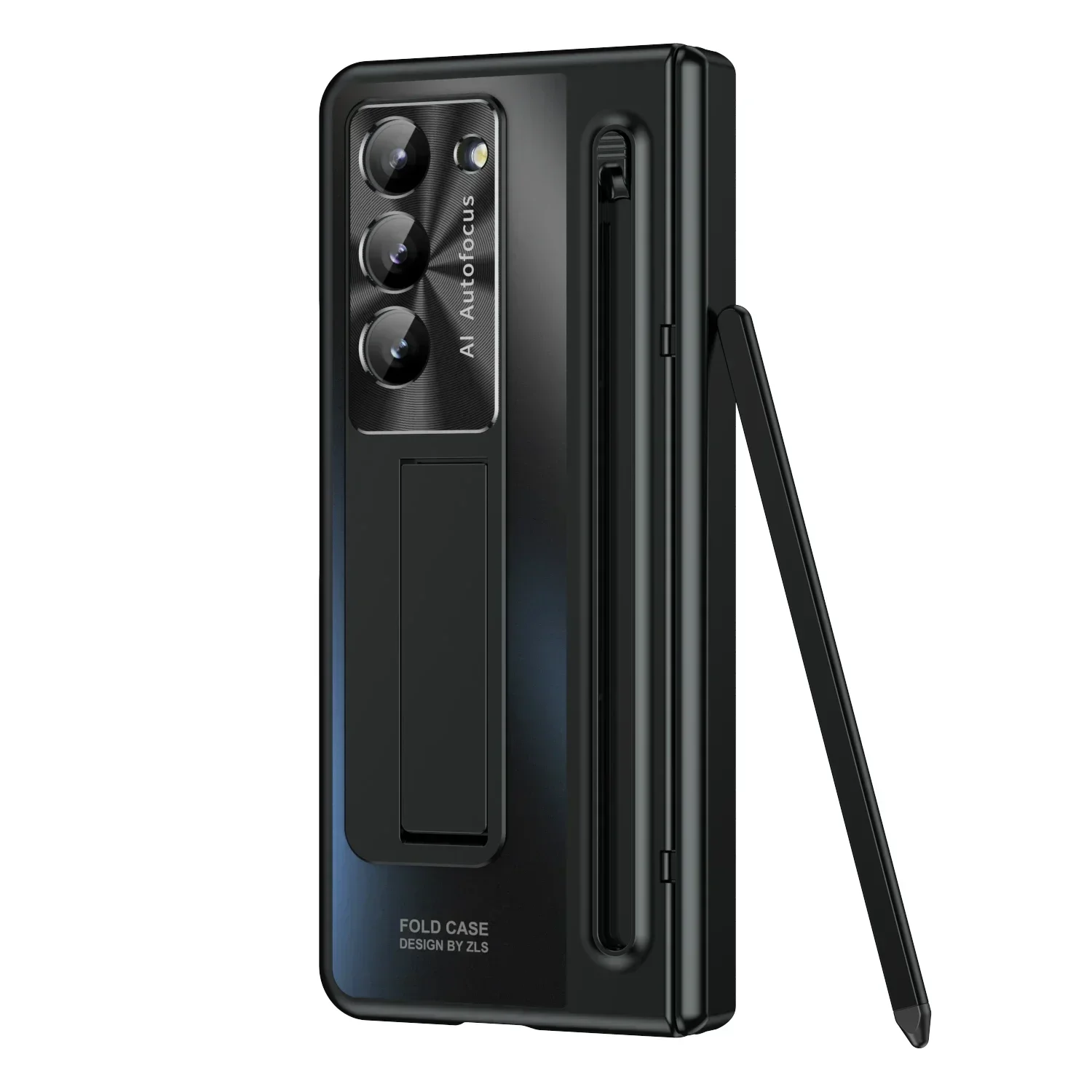 Negocios 360 ° Funda con Protección Completa y Ranura para S Pen para Samsung Galaxy Z Fold 7 6 5 4, con Protector de Pantalla de Vidrio Templado y Soporte