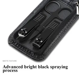 Yeni 6 adet taşınabilir setleri, manikür veya deluxe kitleri, pedikür parlak siyah seti, tırnak makası araçları, kişisel bakım makası-komple Kumaş, terzilik, erkekler için en iyi 10 satış no. 6